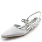 cetim Salto de gatinha Fechados Sapatos abertos Sem salto Sapatos de casamento com Fivela strass (047005967)