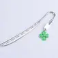 Metal Bookmark With Green Clover (051017587) Metal Bookmark With Green Clover (051017587)