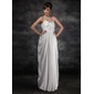 Empire Sweetheart Floor-Length Charmeuse Maternity Bridesmaid Dress With Ruffle (045016924)