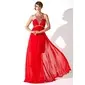 A-Line/Principessa Tondo Sweep treno Chiffon Abiti feste con Increspature Perline (018021090) A-Line/Principessa Tondo Sweep treno Chiffon Abiti feste con Increspature Perline (018021090)