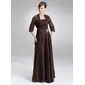 Sheath Strapless Floor-Length Taffeta Lace Mother of the Bride Dress With Ruffle Beading (008006192)