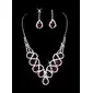 Luxurious Red Gem Necklace And Earring Set (011006984) Luxurious Red Gem Necklace And Earring Set (011006984)