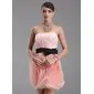 Sheath Strapless Short/Mini Organza Homecoming Dress With Ruffle Sash (022009145) Sheath Strapless Short/Mini Organza Homecoming Dress With Ruffle Sash (022009145)