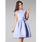 A-Line/Princess Square Neckline Short/Mini Satin Bridesmaid Dress With Flower(s) (007005200) A-Line/Princess Square Neckline Short/Mini Satin Bridesmaid Dress With Flower(s) (007005200)