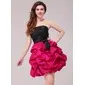 A-Line/Princess Strapless Short/Mini Taffeta Homecoming Dress With Ruffle (022020797) A-Line/Princess Strapless Short/Mini Taffeta Homecoming Dress With Ruffle (022020797)