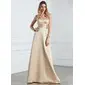 Império Frente única Vestidos longo cetim Vestido de madrinha com Pregueado (007001808) Império Frente única Vestidos longo cetim Vestido de madrinha com Pregueado (007001808)