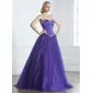 Ball-Gown Sweetheart Floor-Length Satin Tulle Quinceanera Dress With Beading (021020889) Ball-Gown Sweetheart Floor-Length Satin Tulle Quinceanera Dress With Beading (021020889)