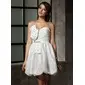 A-Line/Princess Sweetheart Short/Mini Taffeta Homecoming Dress With Ruffle Beading (022009454)