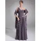 A-Line/Princess One-Shoulder Floor-Length Chiffon Mother of the Bride Dress With Ruffle Beading (008020813)