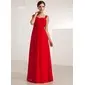 Empire Sweetheart Floor-Length Chiffon Evening Dress With Ruffle (017021123)