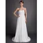 Keizer Sweetheart Watteau Sleep Chiffon Bruidsjurken met Roes Kraalwerk (002001170) Keizer Sweetheart Watteau Sleep Chiffon Bruidsjurken met Roes Kraalwerk (002001170)