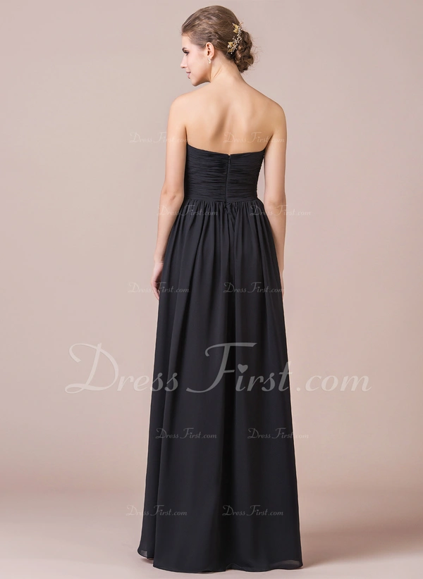 A-Line/Princess Sweetheart Floor-Length Long Plus Size Bridesmaid Dresses with Split Side & Ruffles