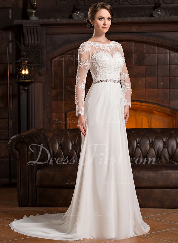 Scoop Neck Wedding Dress