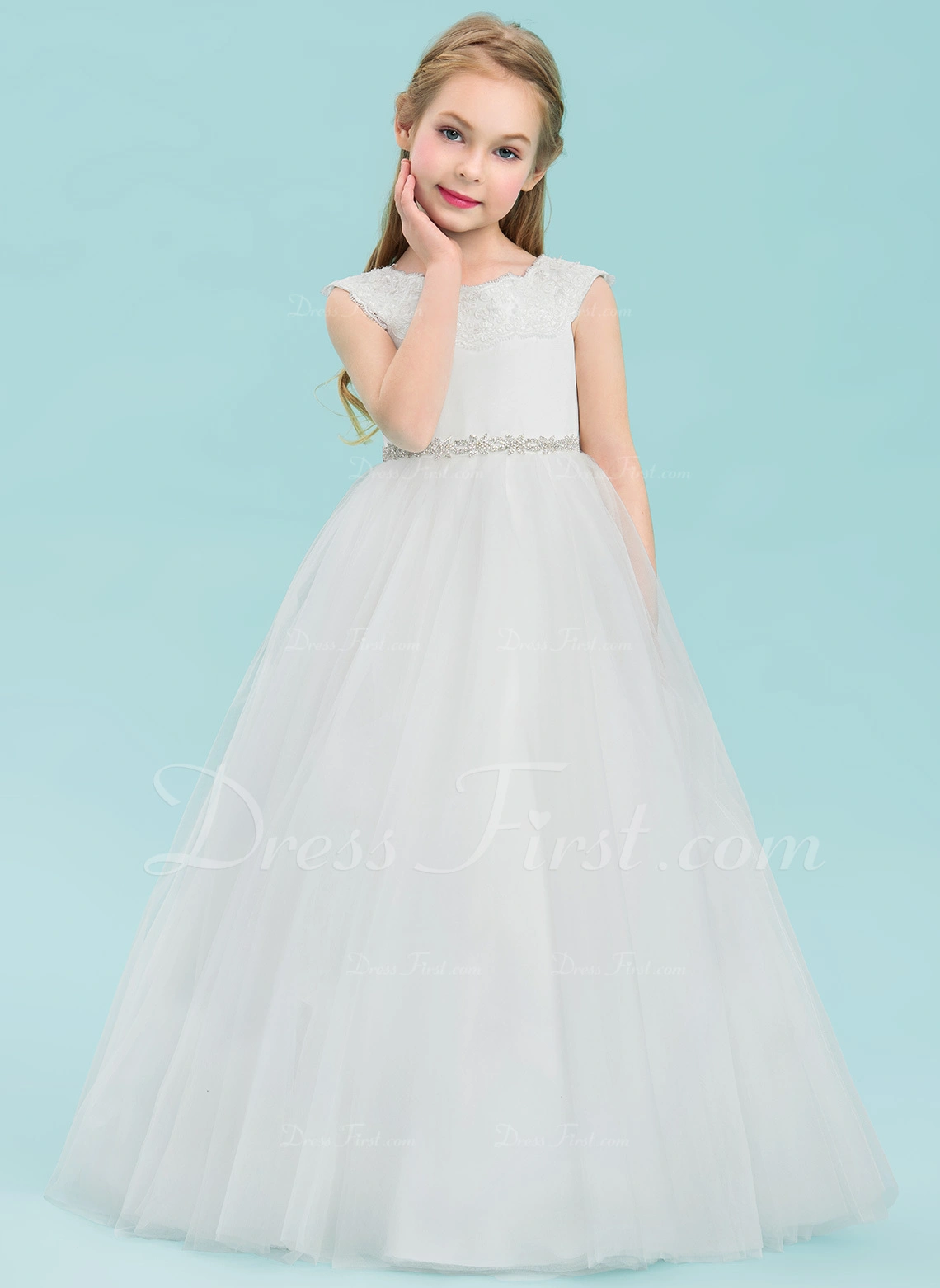 floor length flower girl dress