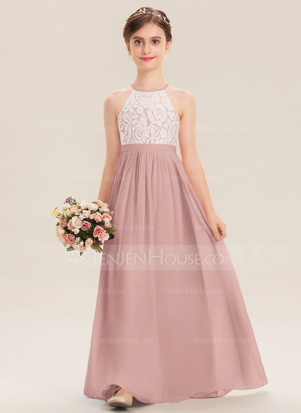 Kjole A-line kjole i Chiffon