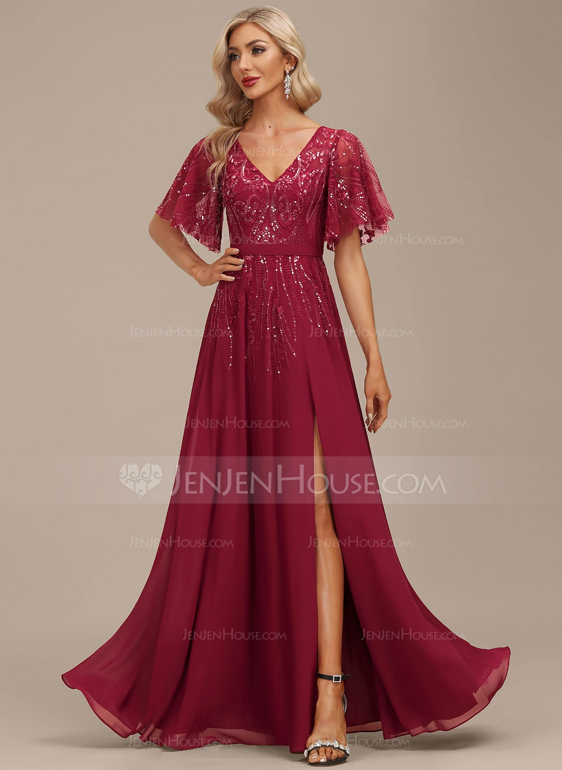 Kjole Maxi i Chiffon