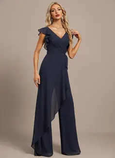 Overskirt Chiffon Maxi Jumpsuit