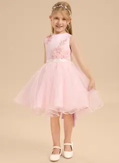 Jurk a-lijn-jurk van kant met strik