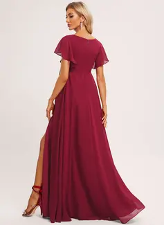 A-line Ruffle Chiffon Maternity Dress