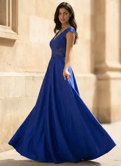 Jurk van satijn met pailletten