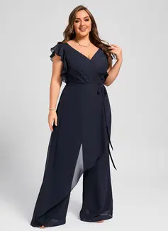 Overskirt Chiffon Maxi Jumpsuit