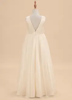 Jurk gala-japon/prinses van tule met strik