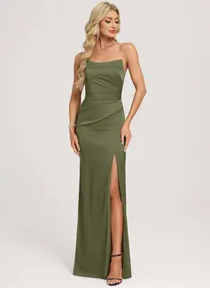 Ruched Matte Satin Dress