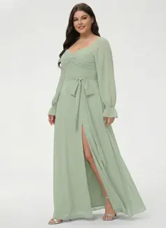 A-line Off the Shoulder Ruffle Chiffon Dress