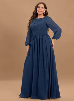 A-line Ruffle Chiffon Dress