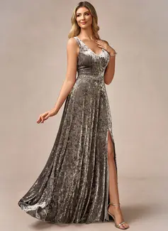 Kleid Maxi aus Samt
