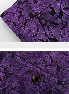 Print 2 Piece Single Breasted Men's Prom Tuxedo Suit 