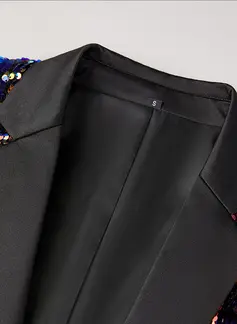 Sequin 2 Piece Single Breasted Men's Prom Tuxedo Suit 