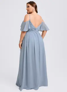 A-line Ruffle Chiffon Dress