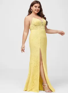 Kotelomekko v-kaula lattiaa hipova pituus pitsi tanssiaismekko jossa tekojalokivi 