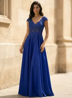 Jurk van satijn met pailletten