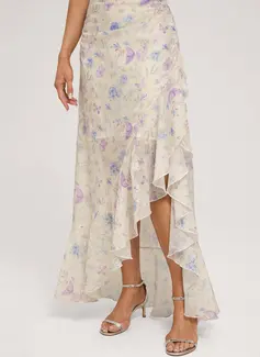 Trumpet/Mermaid Ruffle Floral Dress