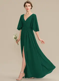 Kjole A-line kjole i Chiffon med Ruffle