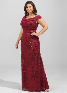 Kjole Maxi i Paljett med Plissert