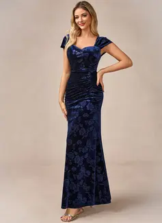 Trumpet/Mermaid Sweetheart Floor-Length Velvet Evening Dress 