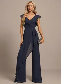 Overskirt Chiffon Maxi Jumpsuit