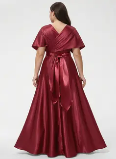 A-line One Shoulder Stretch Satin Dress