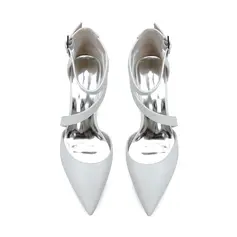 Women's Heels Party Prom Evening Simple PU Leather Chunky Heel Block Heel Point Toe Solid Color Buckle Shoes 