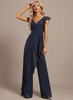 Overskirt Chiffon Maxi Jumpsuit