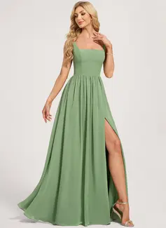 A-line Square Chiffon Dress