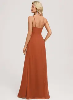 A-line Off the Shoulder Ruched Chiffon Dress