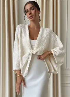 Knit Bridal Solid Color Wedding Wrap 