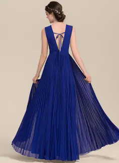 Kjole A-line kjole i Chiffon med Plissert