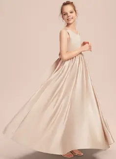 A-line Bow Satin Dress