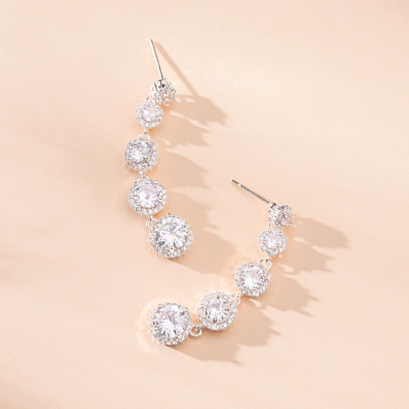Gorgeous Cubic Zirconia Dangle Earrings 