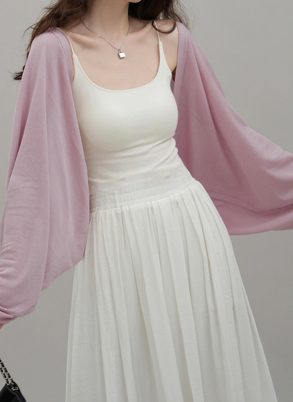 Cotton Knit Long Sleeves Solid Color Wedding Cocktail Soft Cover-ups Wrap 